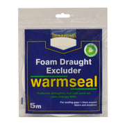 Centurion Warmseal PVC Foam Draught Excluder, White, 5m - Pack of 5