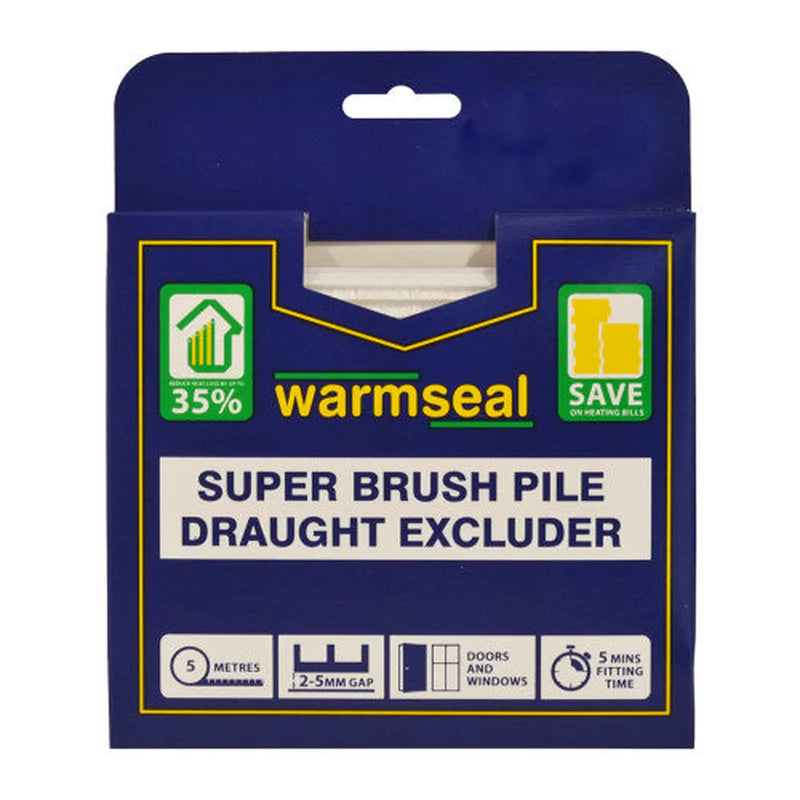 Centurion Warmseal Super Brush Pile, White, 5m - Pack of 5