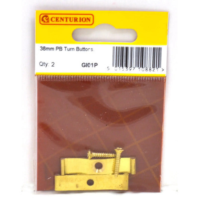 Centurion 38mm PB Turn Buttons (Pack of 2) - Pack of 5