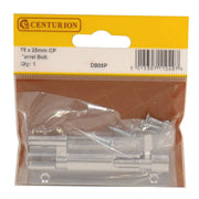 Centurion 75mm x 25mm (1") CP Wide Necked Barrel Bolts - Pack of 5