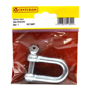 Centurion Dee Shackles, Galvanised, 10mm x 38mm x 19mm - Pack of 5