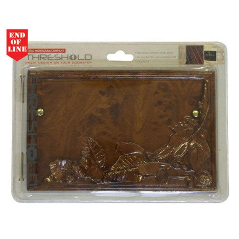 Centurion Wood Effect Leaves Plaque - Pack of 2