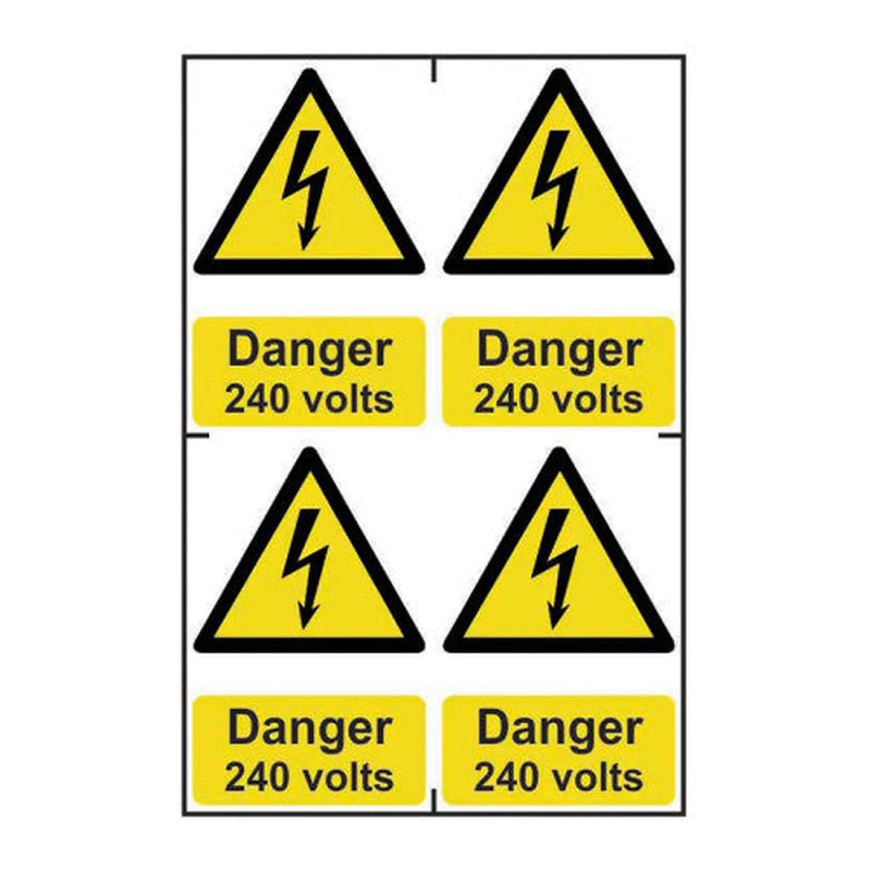 Centurion Danger 240 volts - Self Adhesive PP (200 x 300mm) - Min Order 2