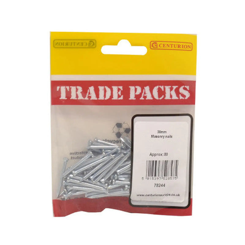 Centurion Masonry Nails - 30mm - (80 PK) - Pack of 5