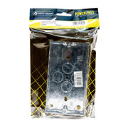Centurion 2 Gang Galvanised Steel Flush Back Box, 25mm - Pack of 5