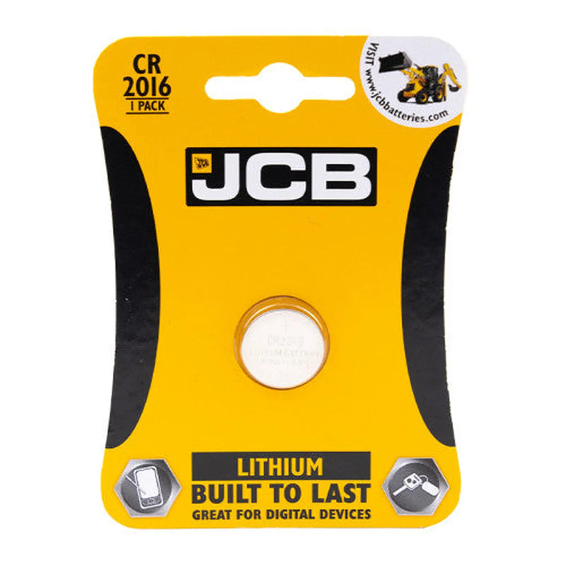 Centurion JCB Coin Cell Battery CR2016, Single - Pack of 10