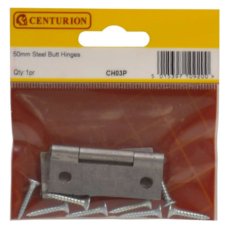 Centurion 50mm SC Steel Butt Hinge (1 pair) - Pack of 5
