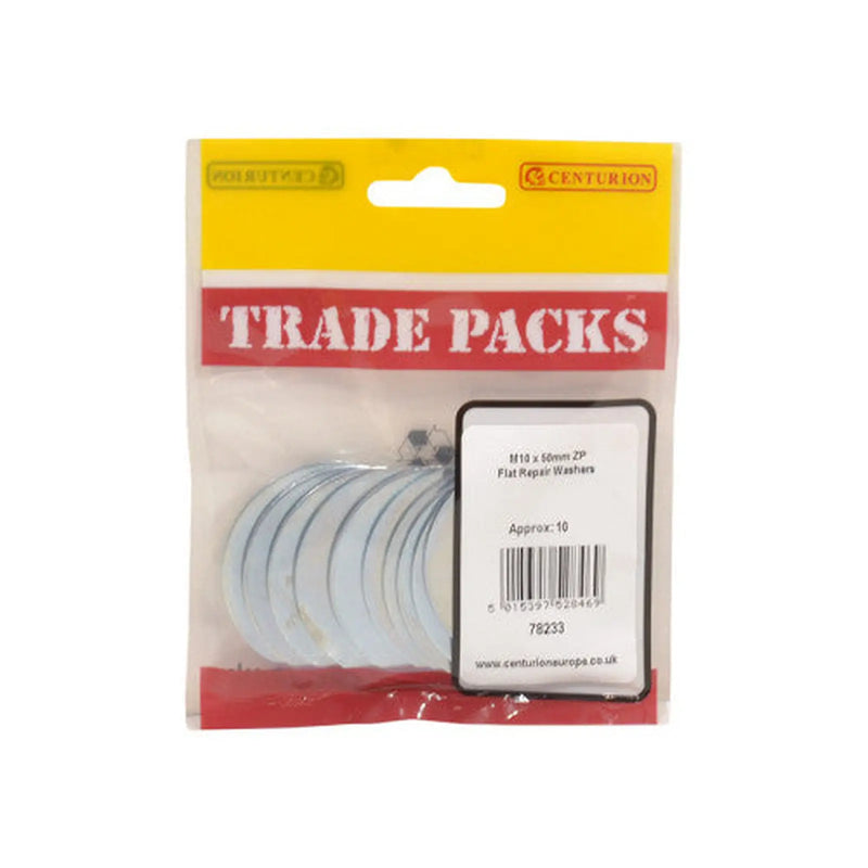 Centurion Flat Repair Washers - Zinc Plated - M10 x 50mm - (10 PK) - Pack of 5