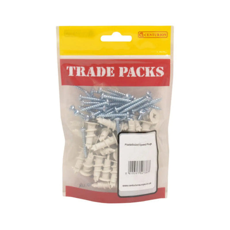 Centurion Plasterboard Fixing Plugs - Nylon - 25mm - (18 PK) - Pack of 5