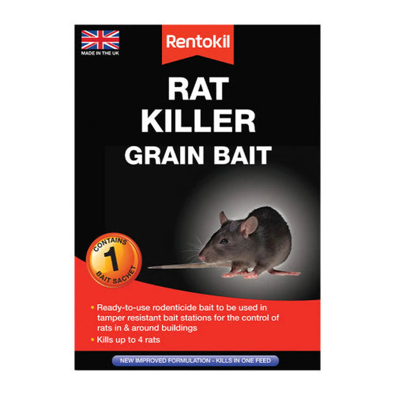 Centurion Rentokil - Rat Killer Grain Bait - 1 Sachet - Pack of 6