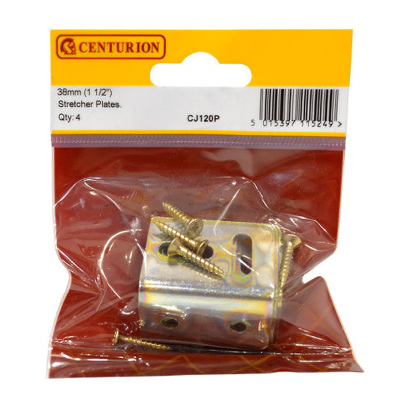 Centurion 38 x 28mm ZP Stretcher Plate (Pack of 4) - Pack of 5