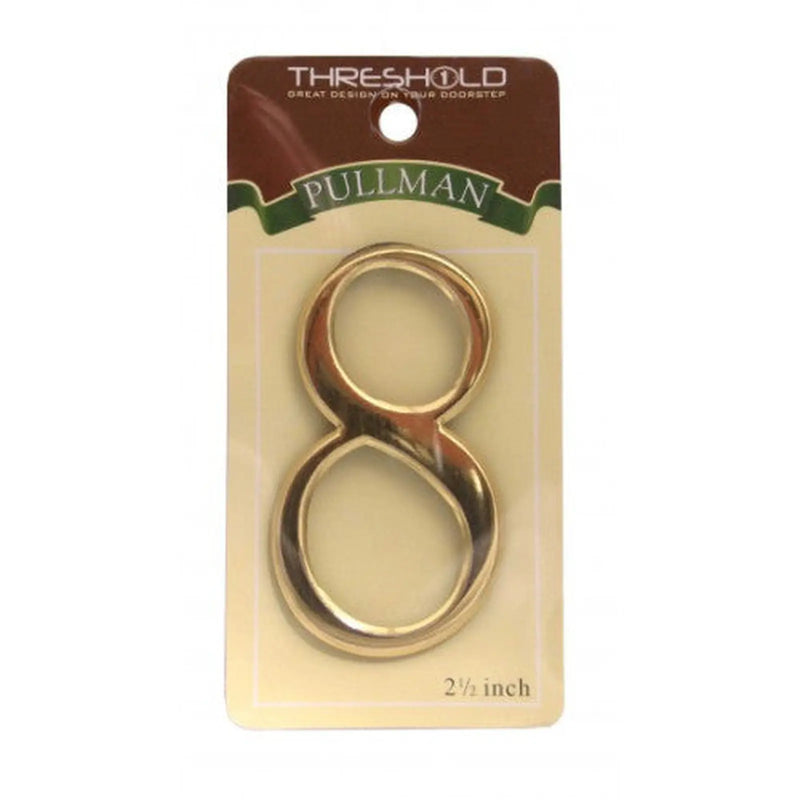 Centurion 2 1/2" Gold Effect Pullman Numeral 8 - Pack of 5