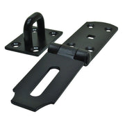 Centurion Heavy Duty Safety Hasp and Staple, Black, 200mm - Pack of 5