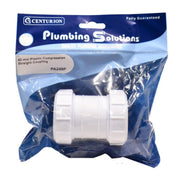 Centurion 40mm Plastic Compression Straight Coupling - Pack of 4
