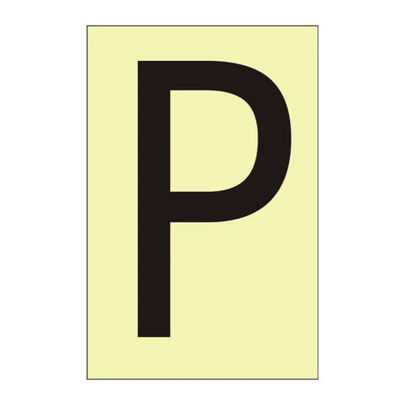 Centurion Character 'P' - Photoluminescent Vinyl - 75mm - Min Order 6