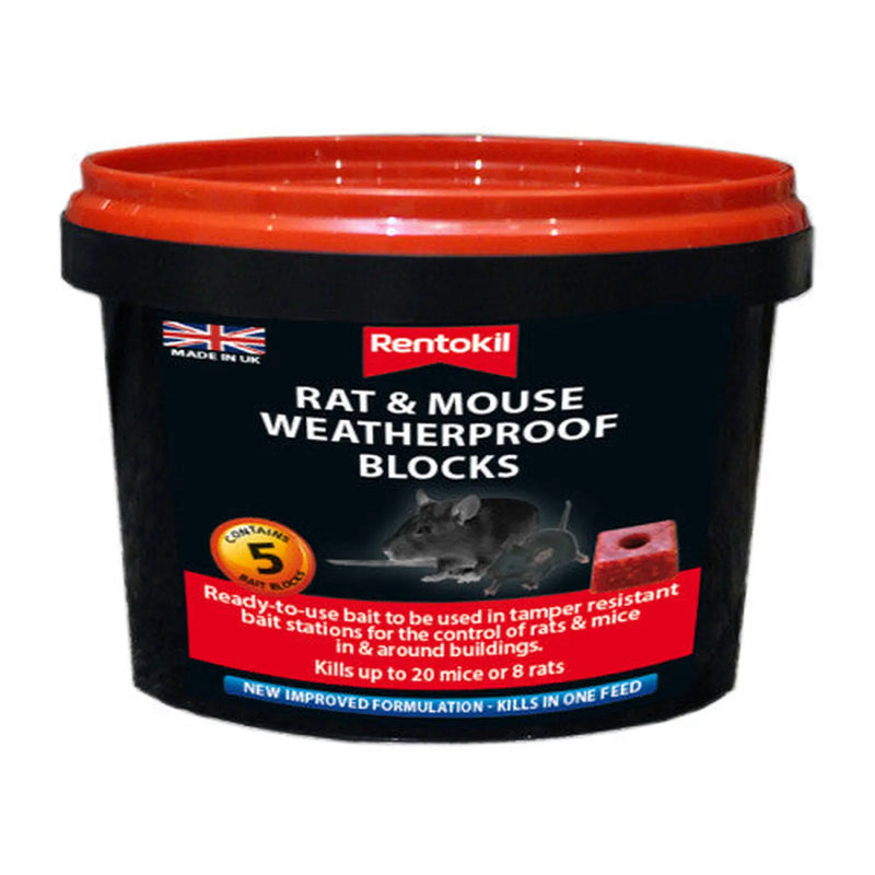 Centurion Rentokil - Mouse & Rat Weatherproof Blocks - Pack of 5