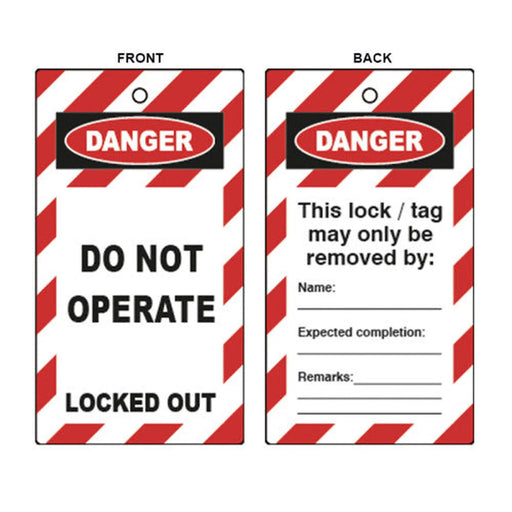 Centurion 'Do Not Operate' Lockout Tag (Double Sided, 10 Pack) 1