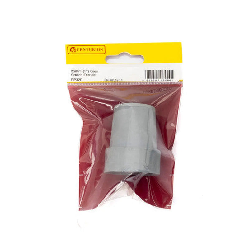 Centurion 25mm Crutch Ferrule - Grey Rubber - Pack of 5