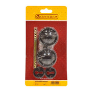 Centurion Plastic Rim Mortice Knob Set, Black, 45mm Dia. - Pack of 5