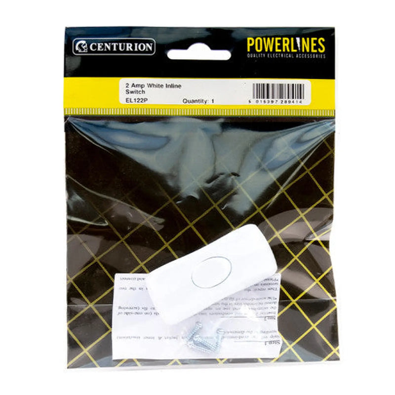 Centurion 2 Amp White Inline Switch - Pack of 5