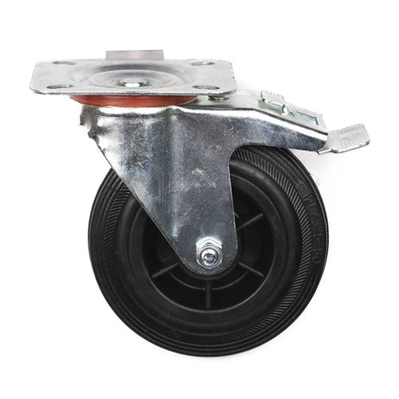 Centurion 125mm Rubber Swivel with Brake Castor (9022125)