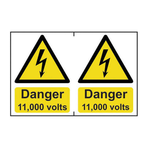 Centurion Danger 11000 volts - Self Adhesive PP (300 x 200mm) - Min Order 2