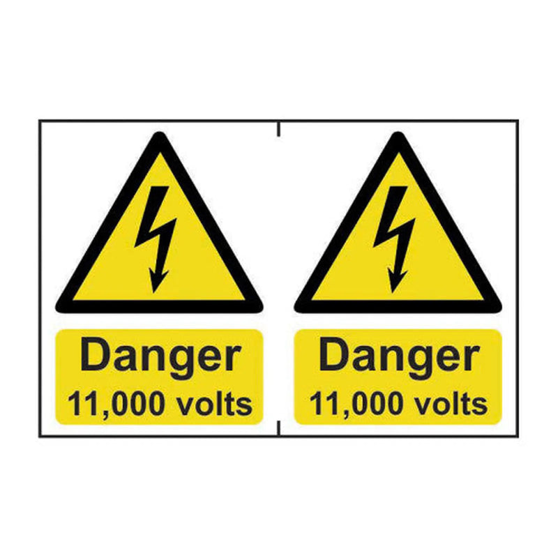 Centurion Danger 11000 volts - Self Adhesive PP (300 x 200mm) - Min Order 2