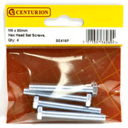 Centurion M6 x 50mm Hex Head Set Screws (Pack of 4) - Pack of 5