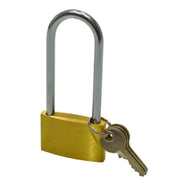 Centurion Long Shackled Brass Padlocks, 24mm x 84mm - Pack of 10