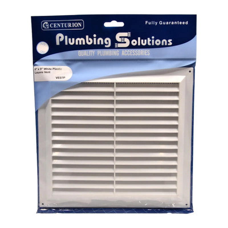 Centurion Plastic Louvre Vent - White - 229 x 229mm - Pack of 5