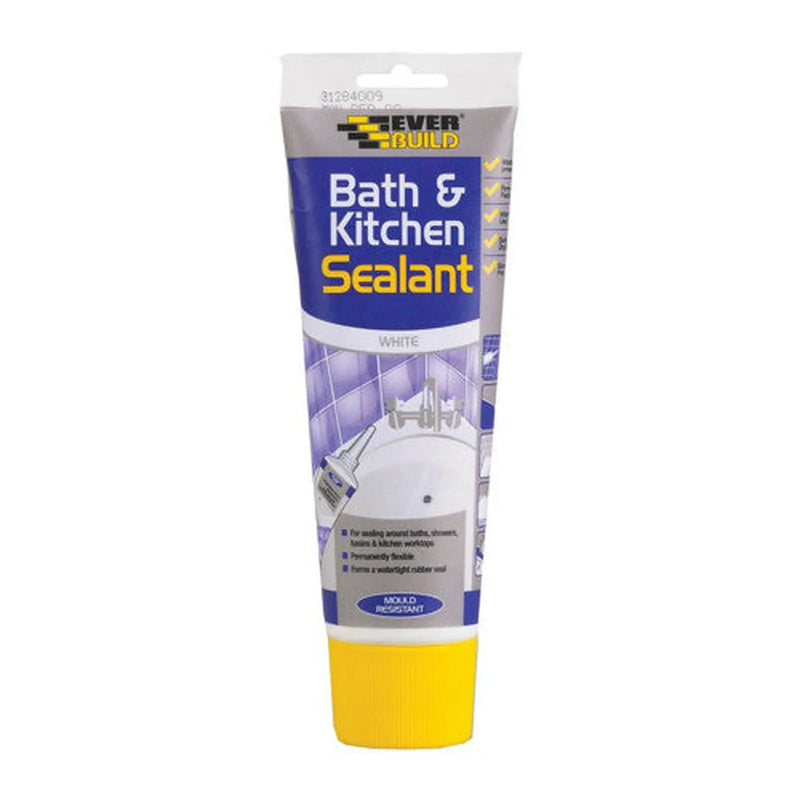 Centurion Everbuild Bath and Kitchen Sealant Easi Squeeze White (200ml) - Pack of 12