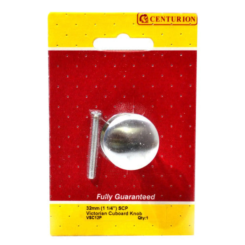 Centurion 32mm (1 1/4") SCP Victorian Cupboard Knob - Pack of 5