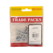Centurion Dome Mirror Screws - Chrome Plated - 30mm x 8 - Pack of 8
