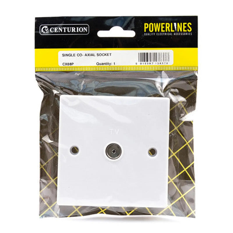 Centurion Single Coaxial Socket - Pack of 5