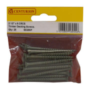 Centurion Timber Decking Screws - 60mm x 4.5mm - Green - (Pack of 25) - Pack of 5