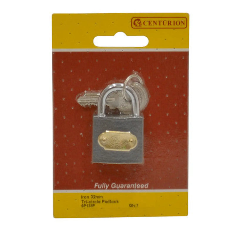 Centurion Iron 'Tri-Circle' Padlocks, 32mm - Pack of 5