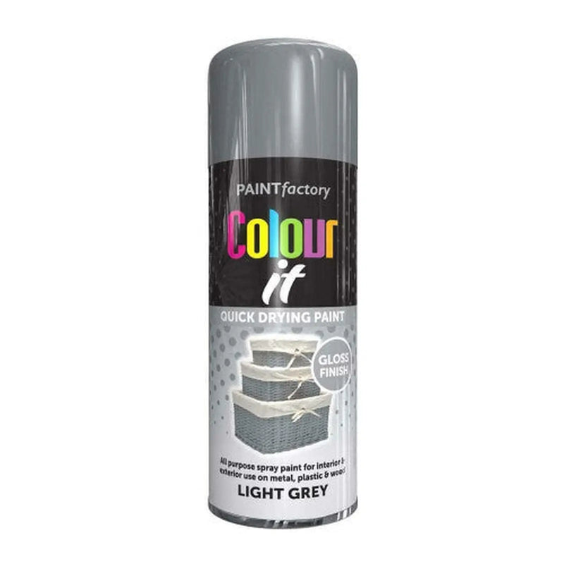 Centurion Paint Factory Colour It Gloss Paint, Light Grey (400ml) - Pack of 12