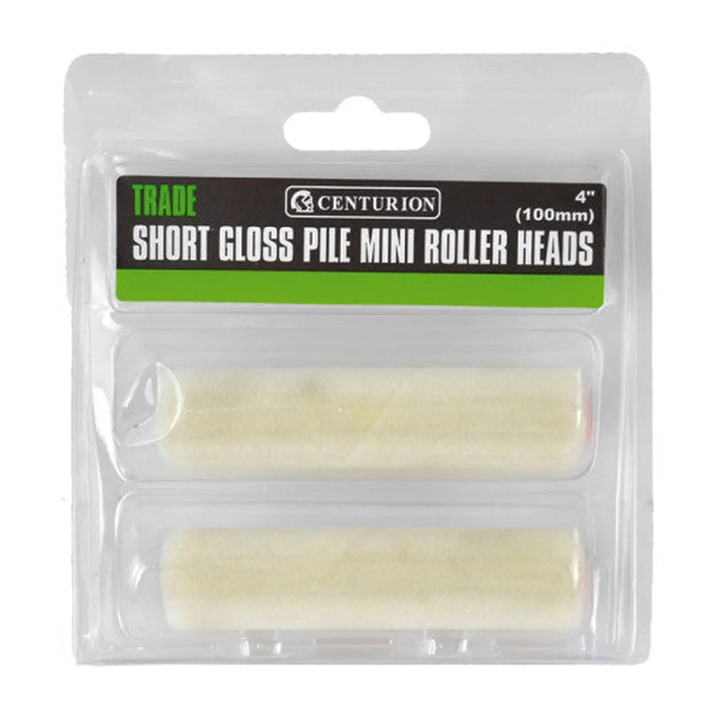 Centurion Trade Short Gloss Pile Mini Rollers, 100mm / 4" (Set of 2) - Pack of 10
