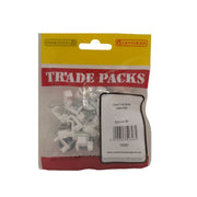 Centurion Flat Cable Clips - White - 2.5mm - (40 PK) - Pack of 5