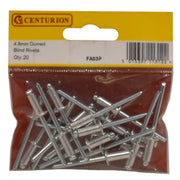 Centurion Domed Blind Rivets, 4.8mm x 12.6mm - Pack of 5