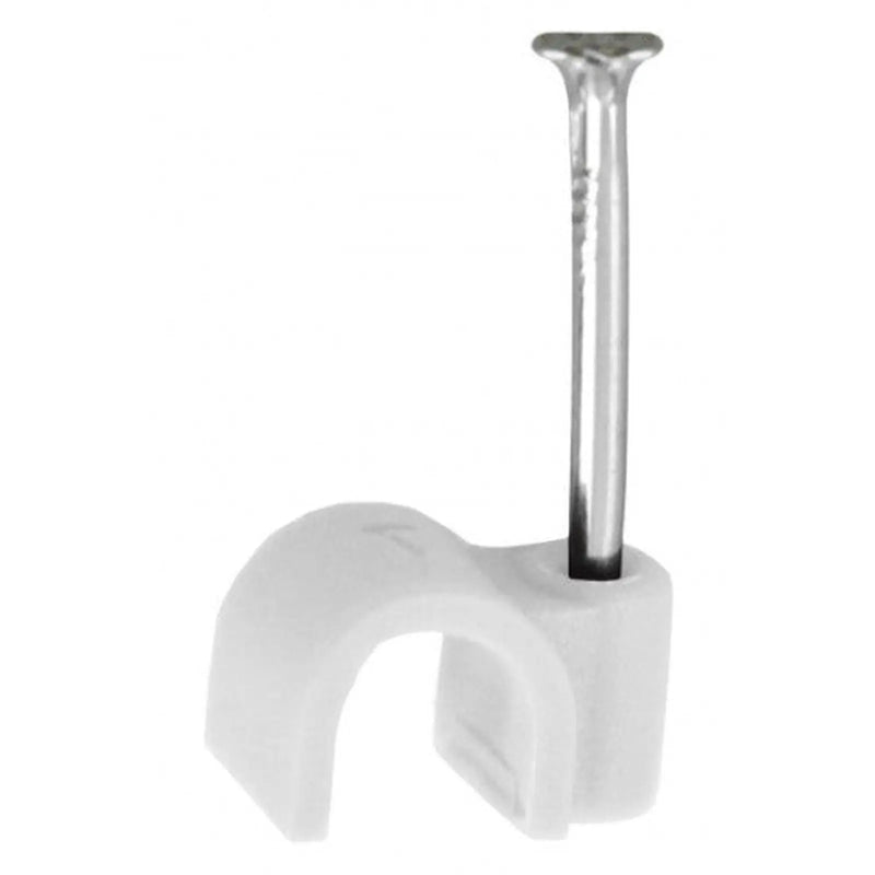 Centurion 3.5mm White Cable Clips (Pack of 18)-CC01P - Pack of 5