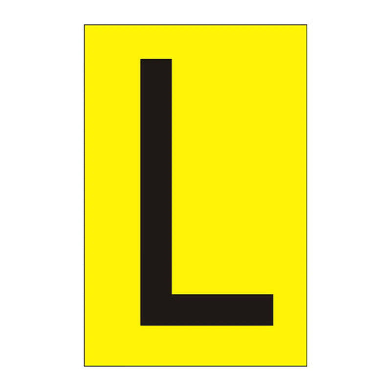 Centurion Character 'L' - Yellow Vinyl - 75mm - Pack of 10 - Min Order 2