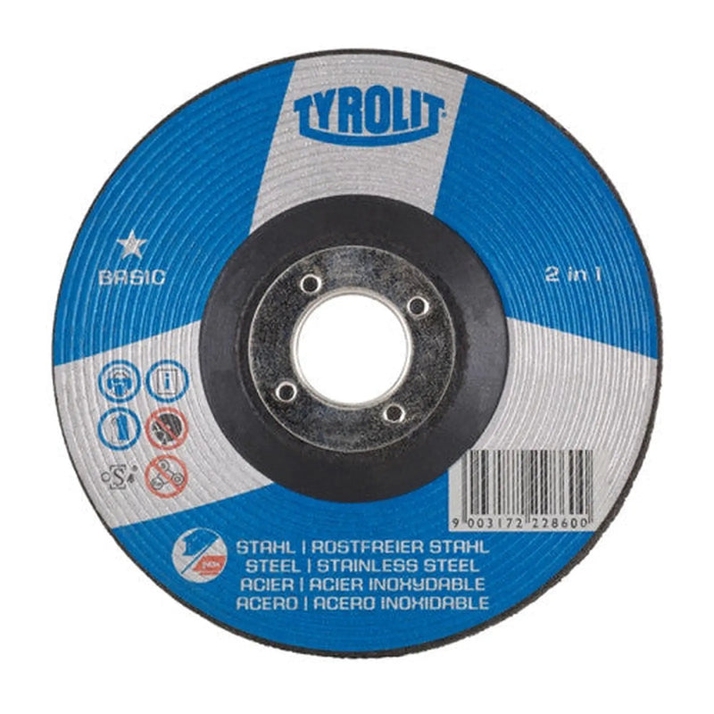 Centurion TYROLIT BASIC 2IN1 GRINDING DISC 125 X 6.0 X 22.23MM - Min Order 4