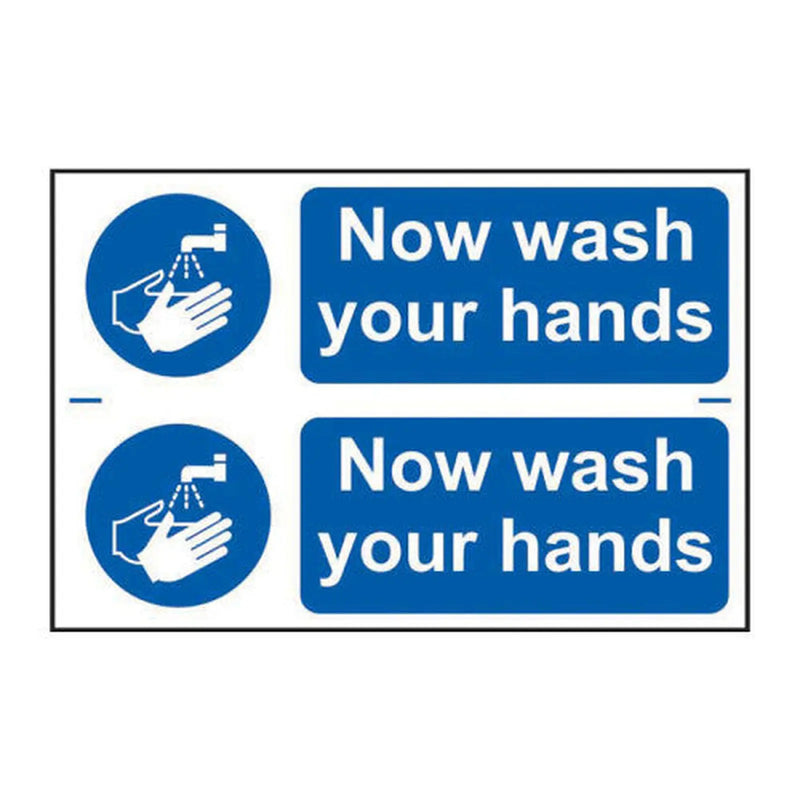 Centurion Now wash your hands - Self Adhesive PP (300 x 200mm) - Min Order 2