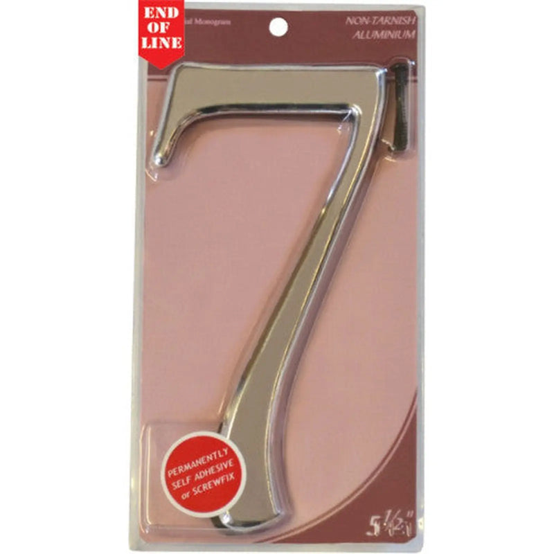 Centurion Glass/Silver Numbered Plaque 7 - Pack of 5