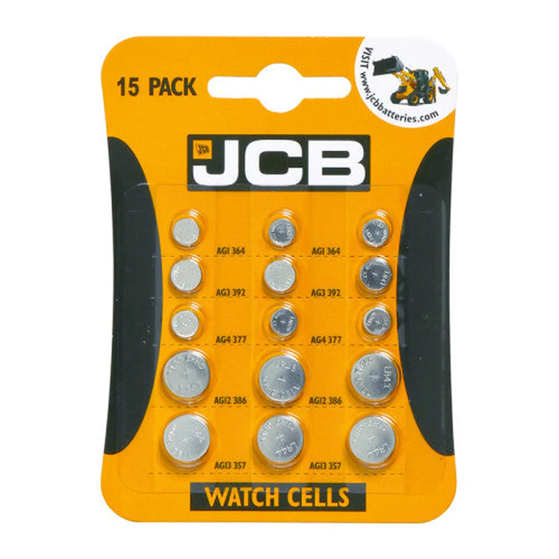 Centurion JCB Assorted Coin Cell Battery, 15 Pack - Pack of 10