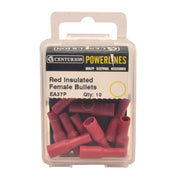 Centurion 26mm x 4mm Red Female Insulated Sockets, Pack of 10 - Pack of 5