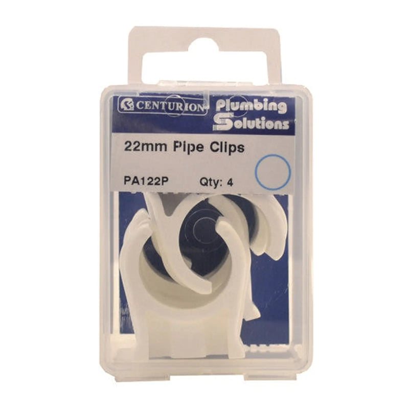 Centurion 22mm Plastic Snap Fix Pipe Clips (Pack of 4) - Pack of 5