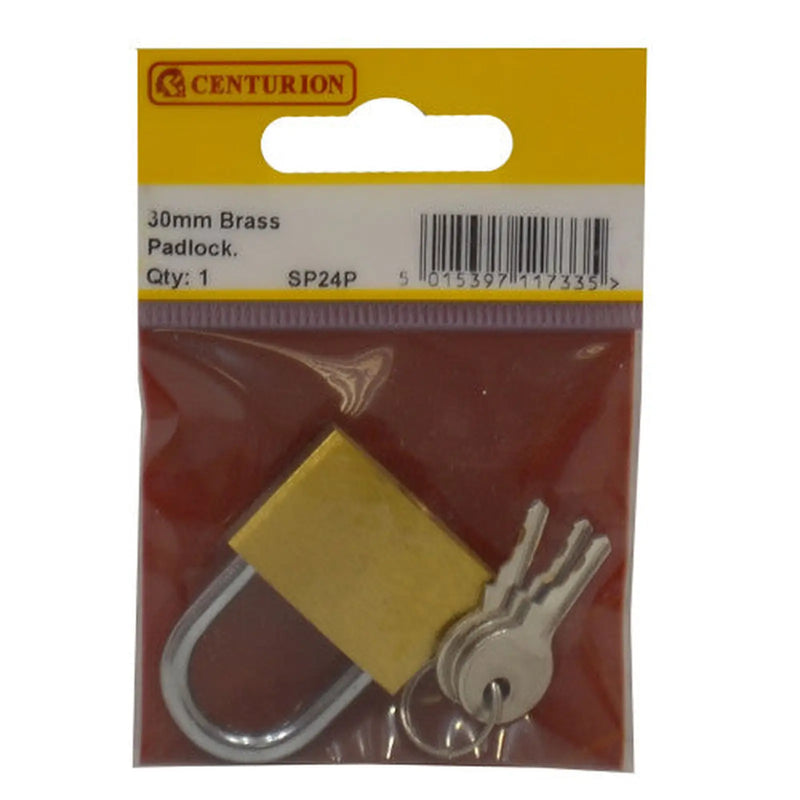Centurion Brass Padlocks, 30mm - Pack of 5