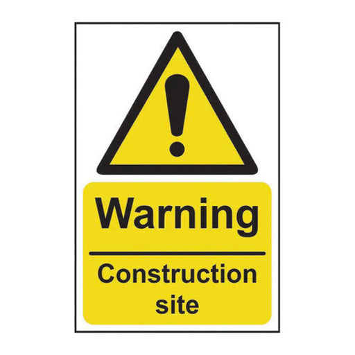 Centurion Warning construction site - Self Adhesive PP (200 x 300mm) - Min Order 2